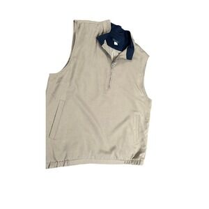 Byron Nelson Signature‎ Series Mens XL Golf Vest Sleeveless Khaki Lined